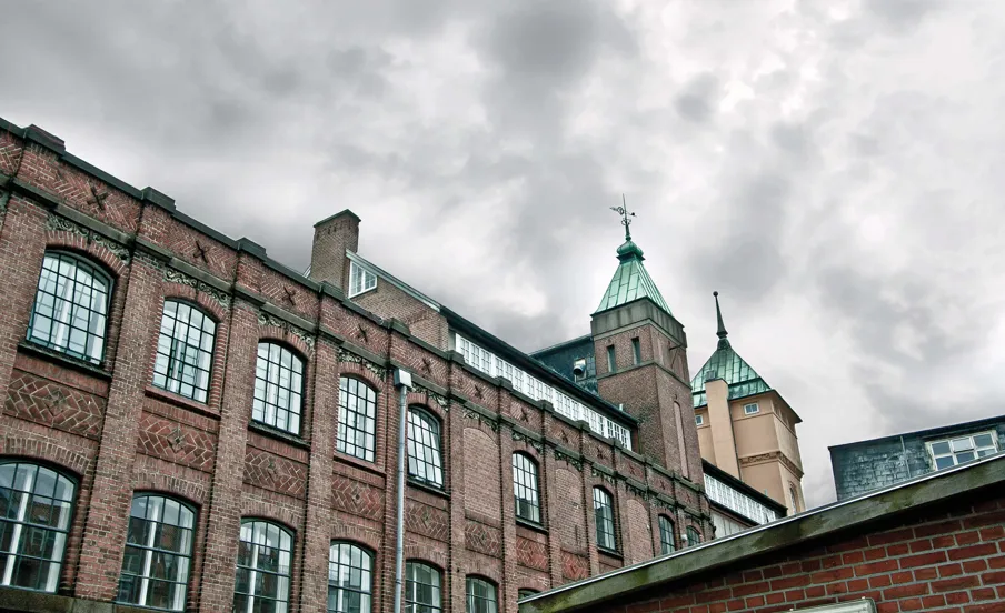 Facade Chokoladefabrikken Elvirasminde på Klostergade 28 i Aarhus