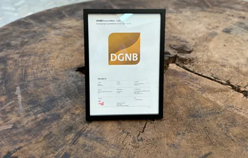 DGNB - præcertificering Guld af Mindet i Aarhus