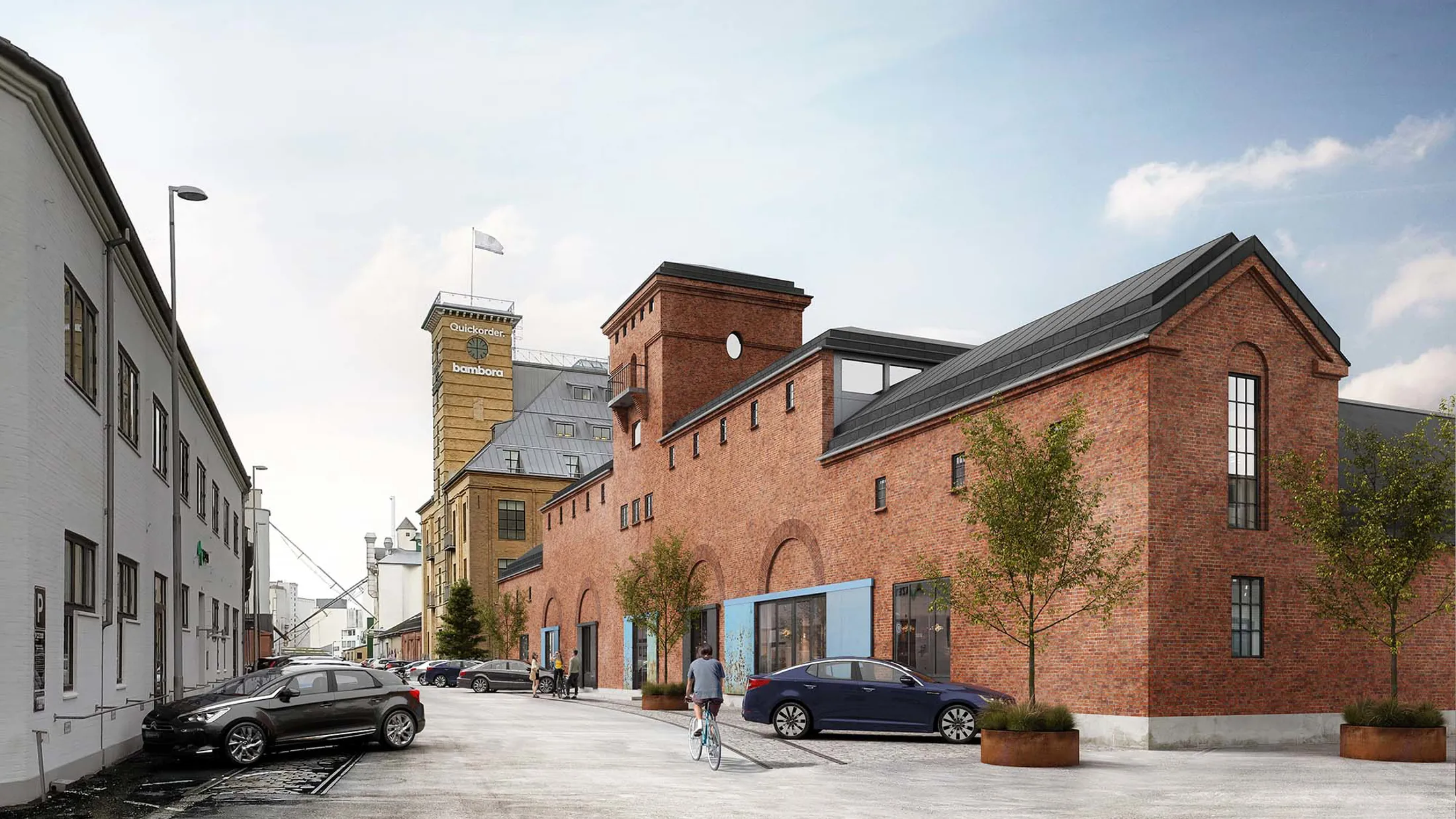 Visualisering af facade på Havnegade 16 i Odense 2022