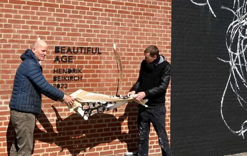 Stort gavlmaleri afsløret på Mindet 2