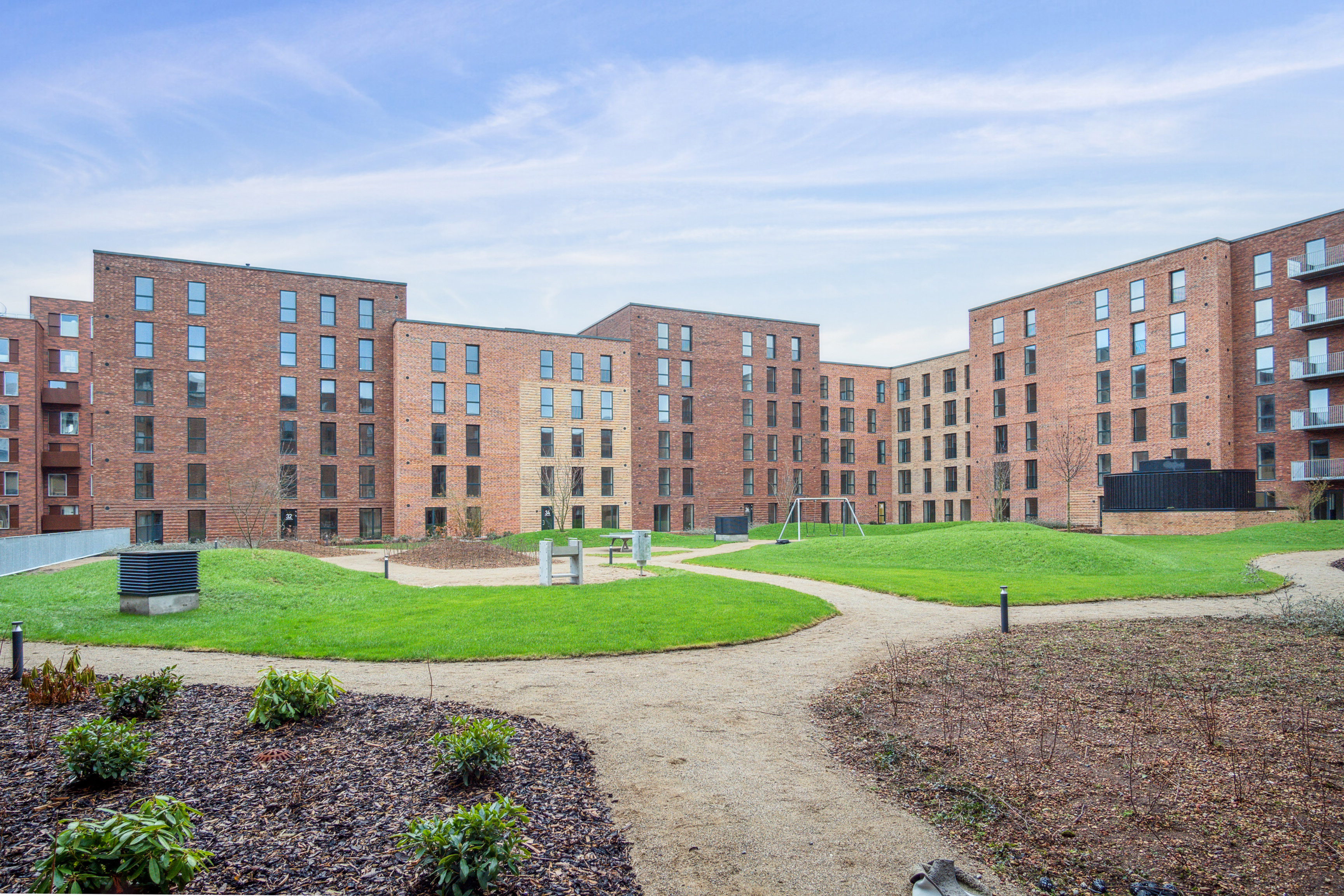 Facade Margarinegården Thomas Koppels Gade 32-38 uderum i Aarhus