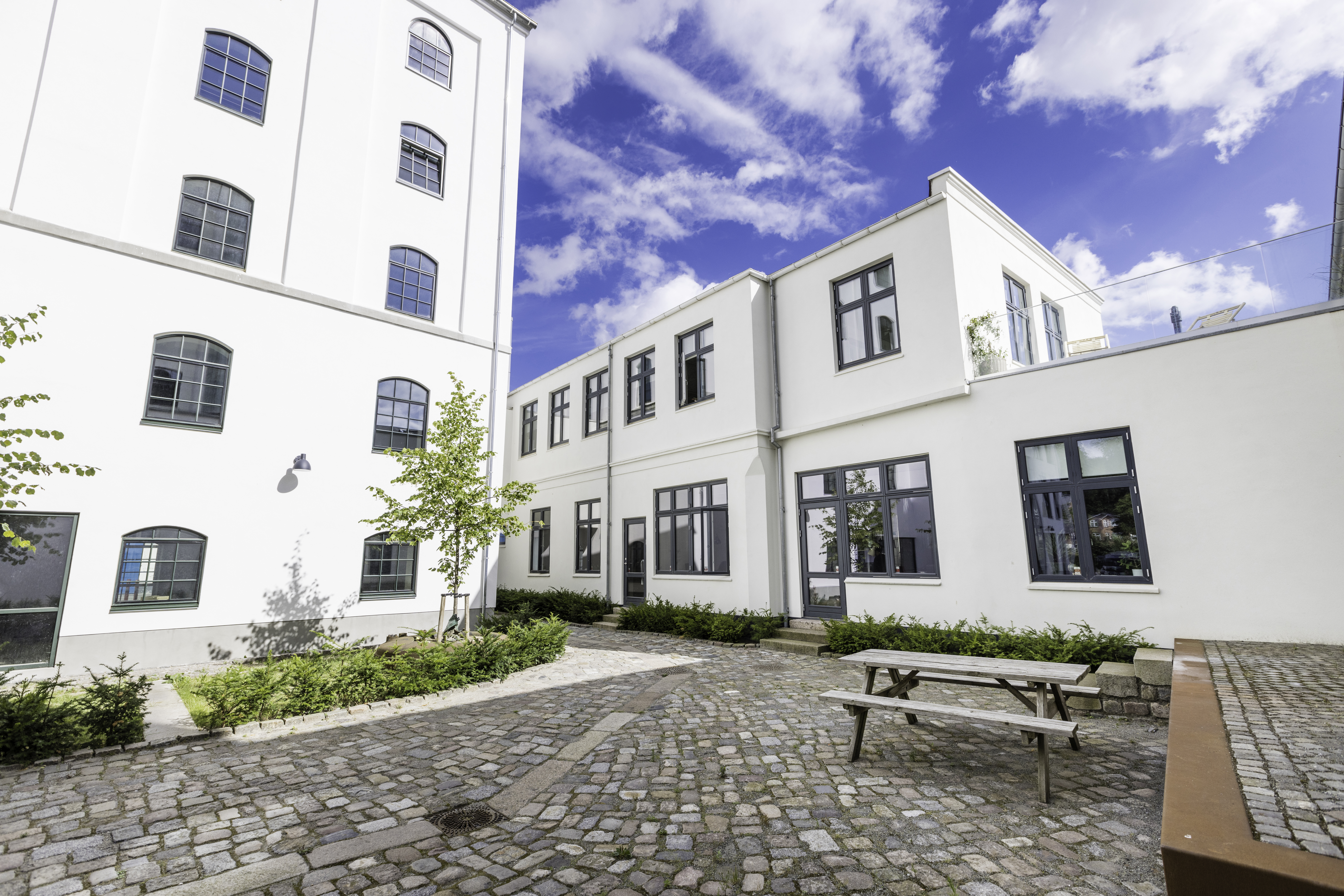 Facade og grønne uderum Havnegade 32-34 på Odense Havn 2022