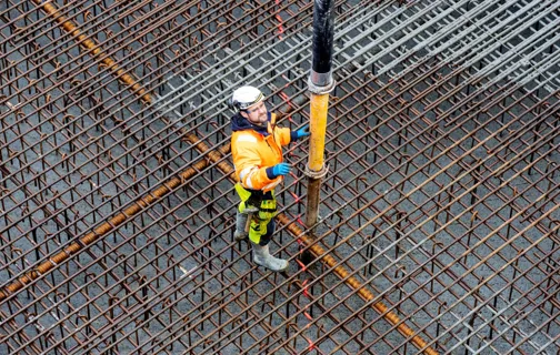 Støbning af bundplade på Mindet gennemført med succes