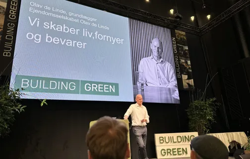 Olav de Linde gav oplæg til Building Green 2024