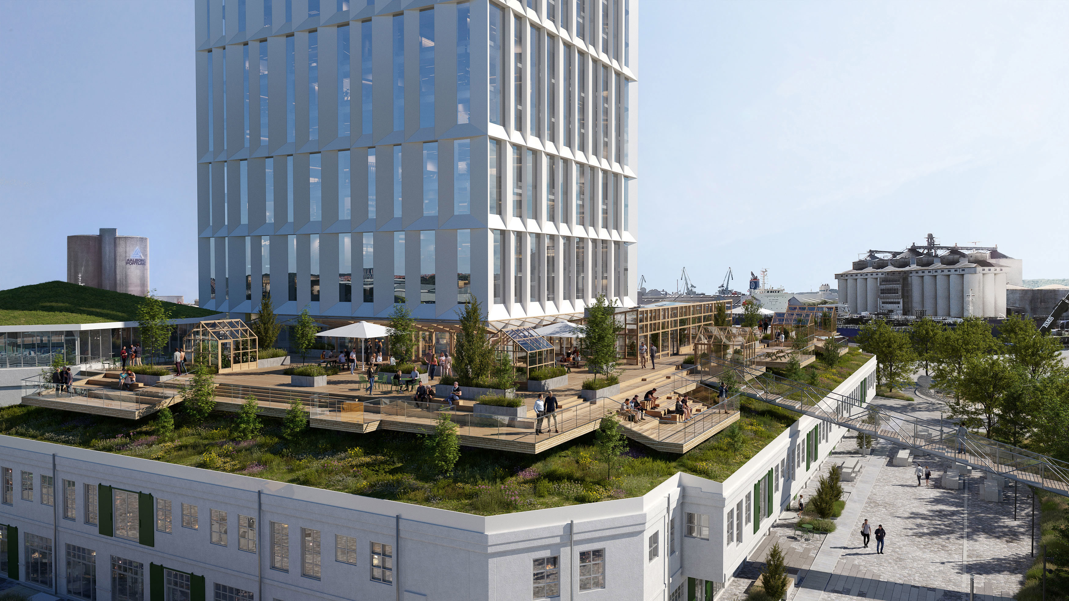 Visualisering af taghave på Mindet 6 i Aarhus 2023