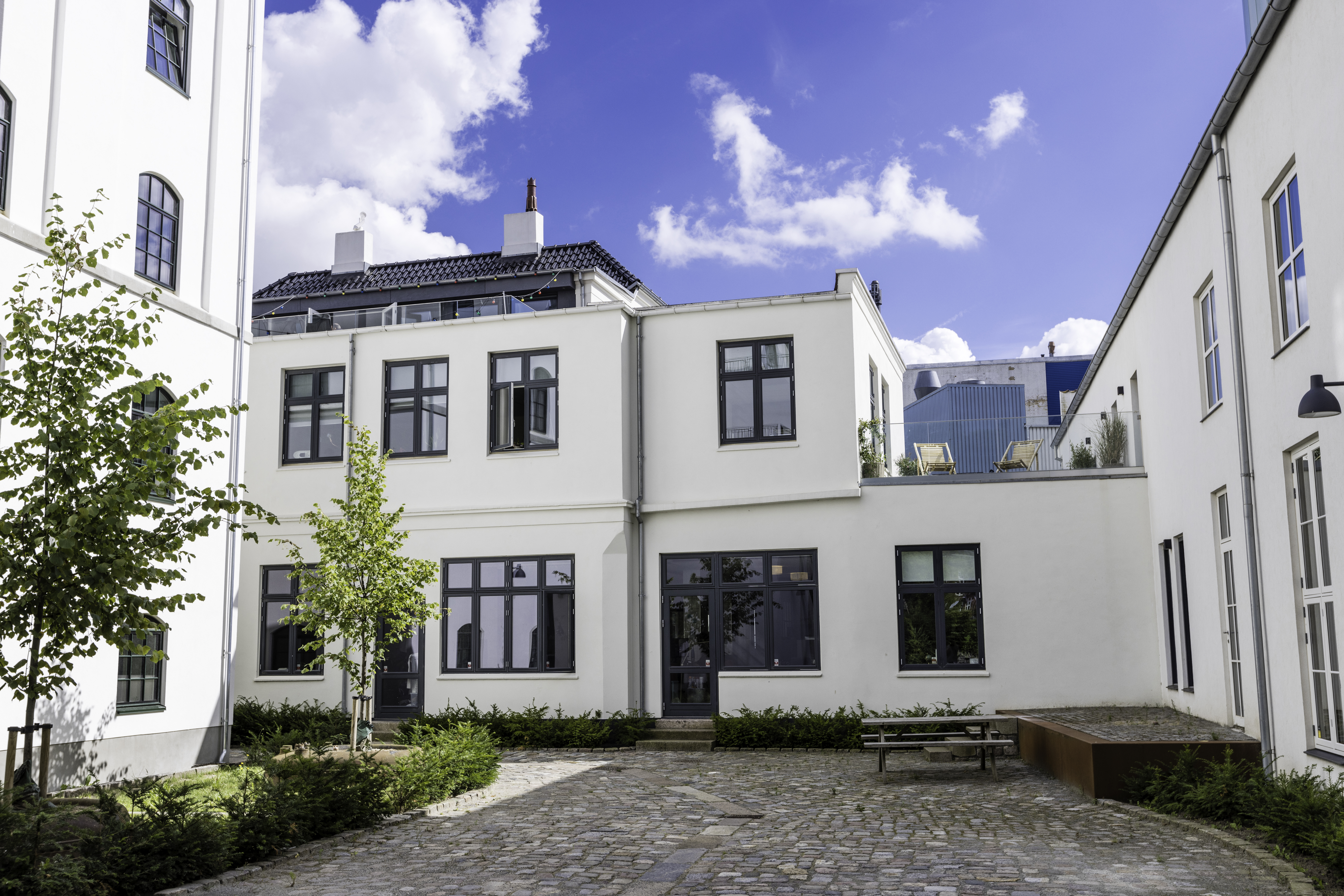 Facade og grønne uderum Havnegade 32-34 på Odense Havn 2022