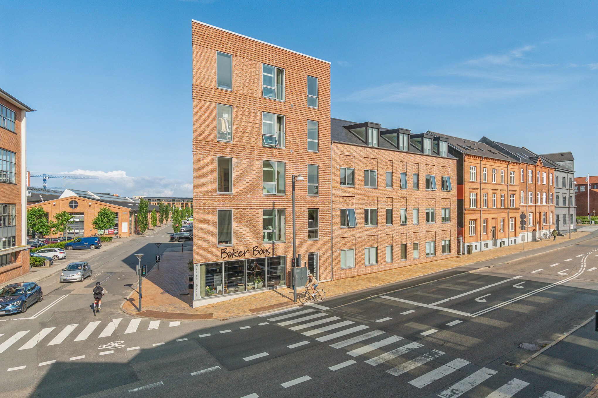 Facade Baker Boys Skibhusvej Edisonsvej på Thrige Firkanten i Odense