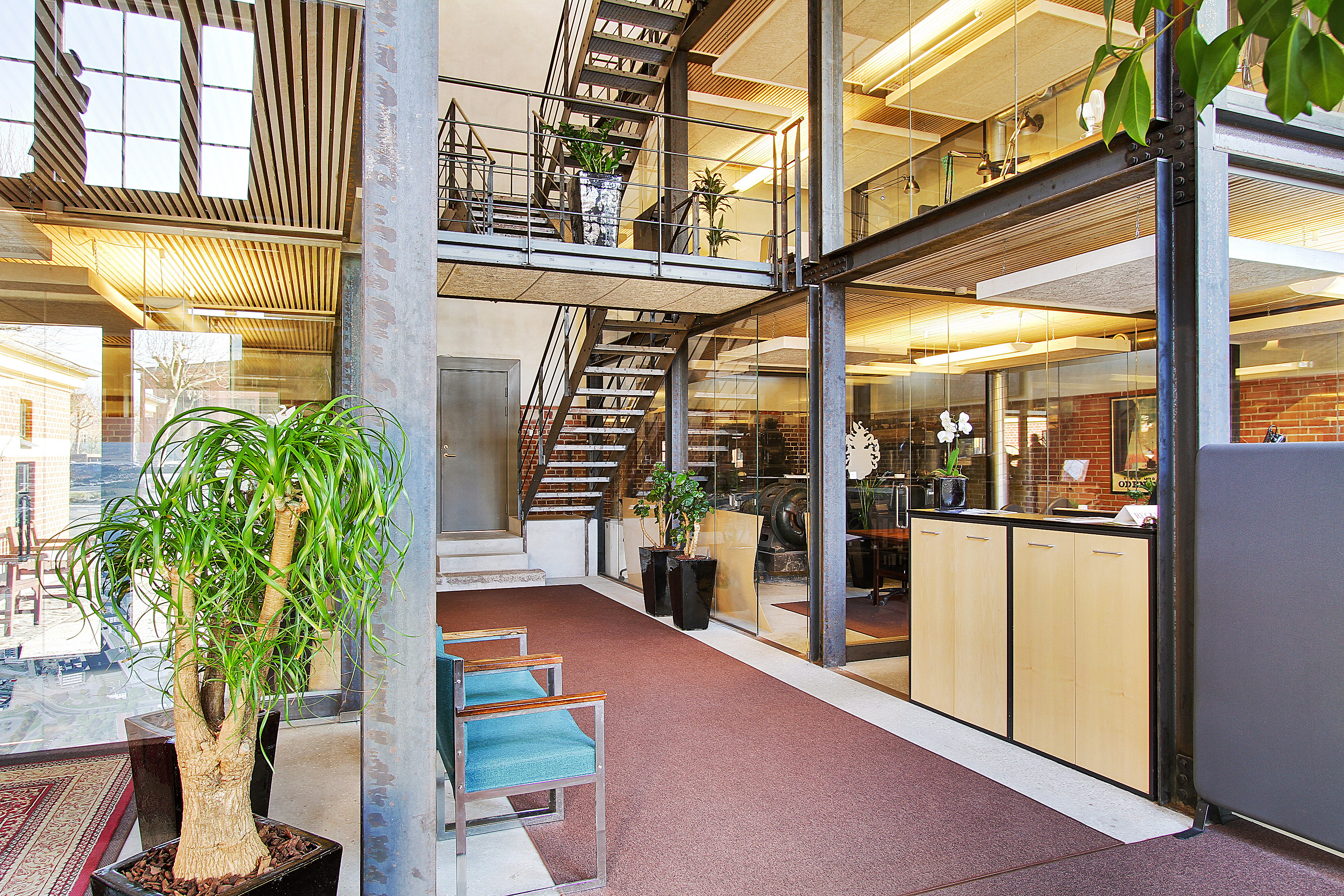 Kontorlokaler i den gamle Kraftcentral Thrige Firkanten i Odense