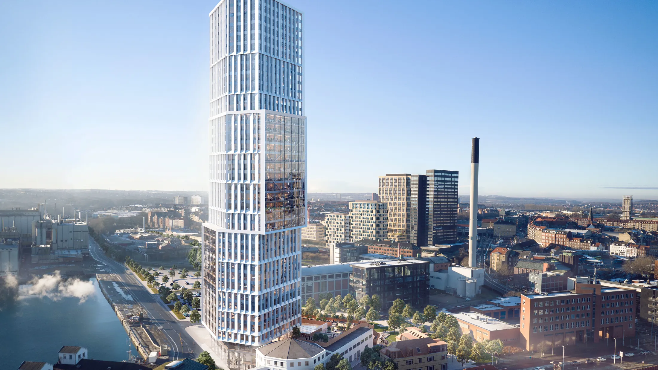 Visualisering Mindet AE Mindet Highrise Fra Nordøst