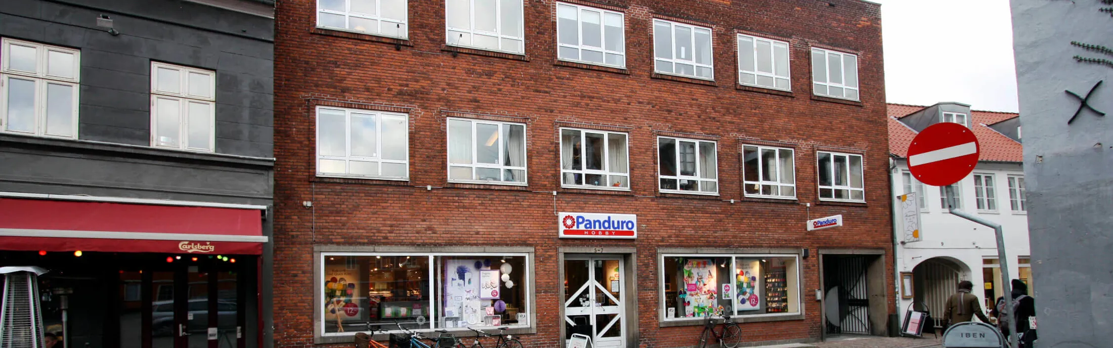 Facade på Panduro Hobby i Badestuegade 7 i Aarhus